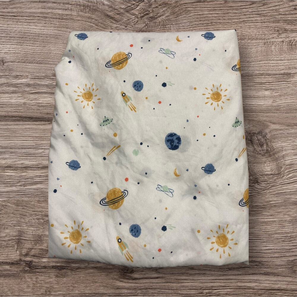 Pillowfort Planetary Playtime FULL Flat Sheet - Planets Space
